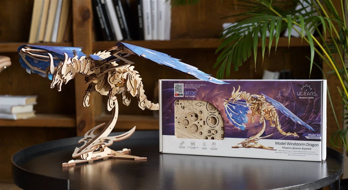 Puzzle 3D Drewniane Smok Burzowy uGEARS