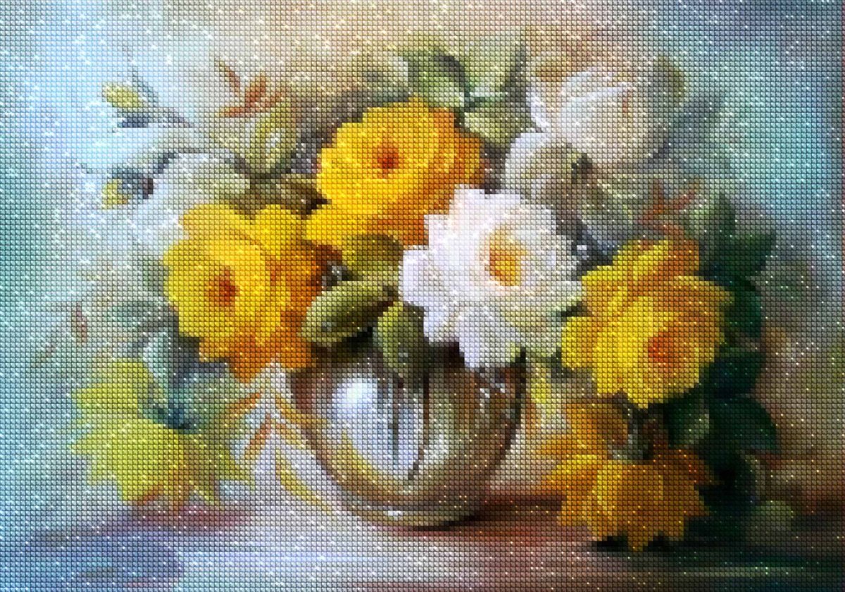 Haft Diamentowy Herbaciany Urok 30x40 cm
