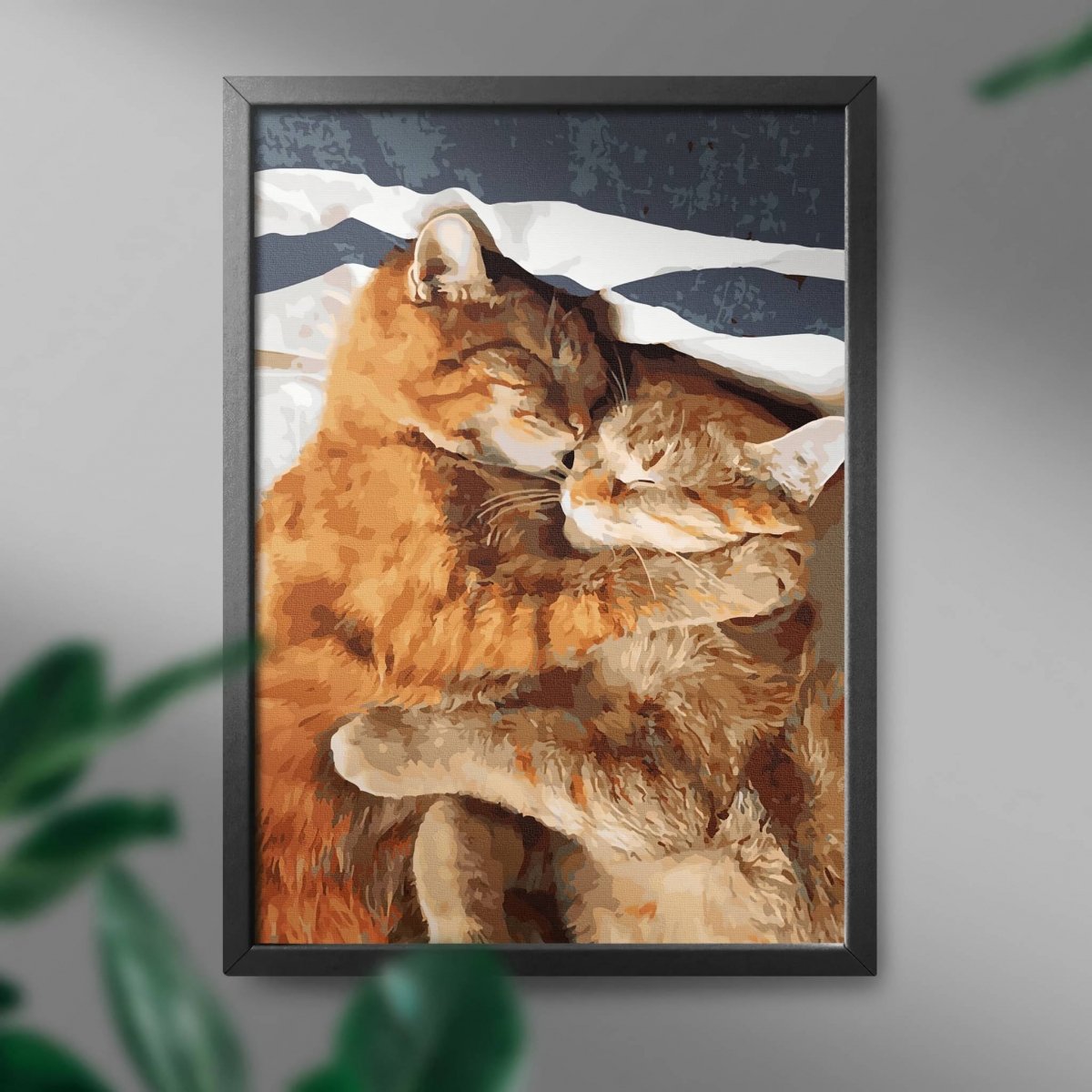 Malowanie Po Numerach Zestaw Czułość Kota 40x50