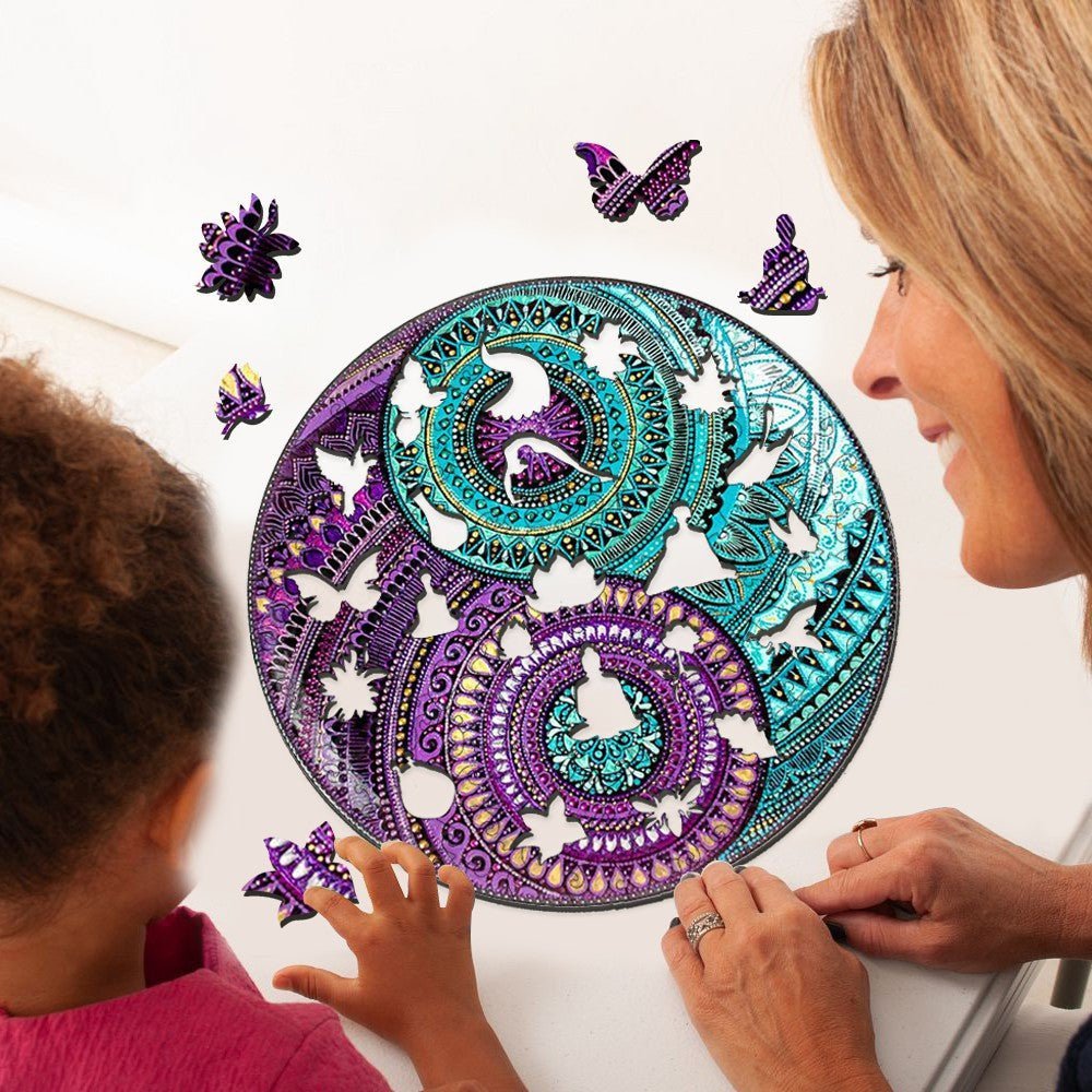Puzzle Drewniane Mandala Yin Yang S