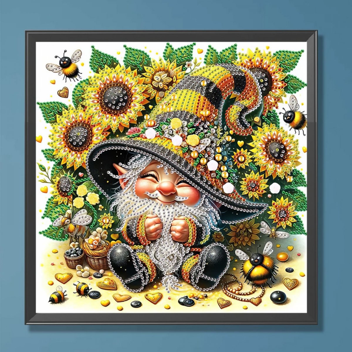 Haft Diamentowy Skrzat Ogrodnik 30x30 cm