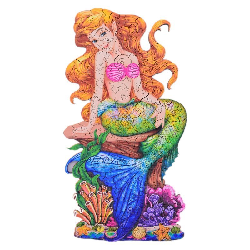 Puzzle Drewniane Mała Syrenka A3