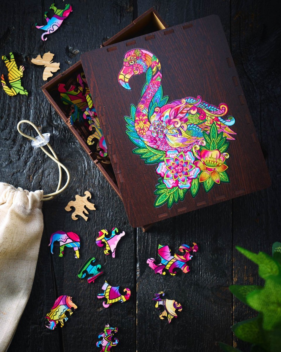 Puzzle Drewniane Baśniowy Flaming L