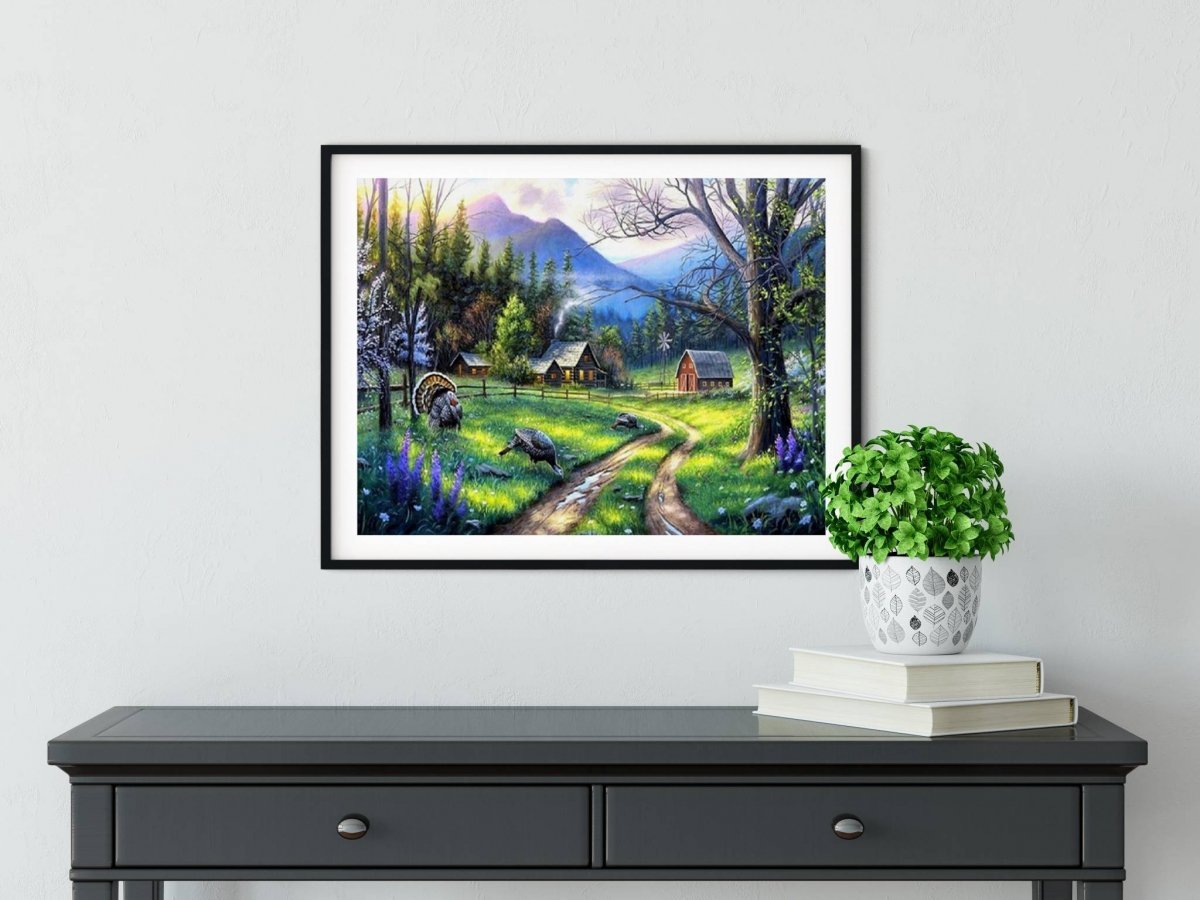 Haft Diamentowy Słoneczna Górska Polana 65x45 K