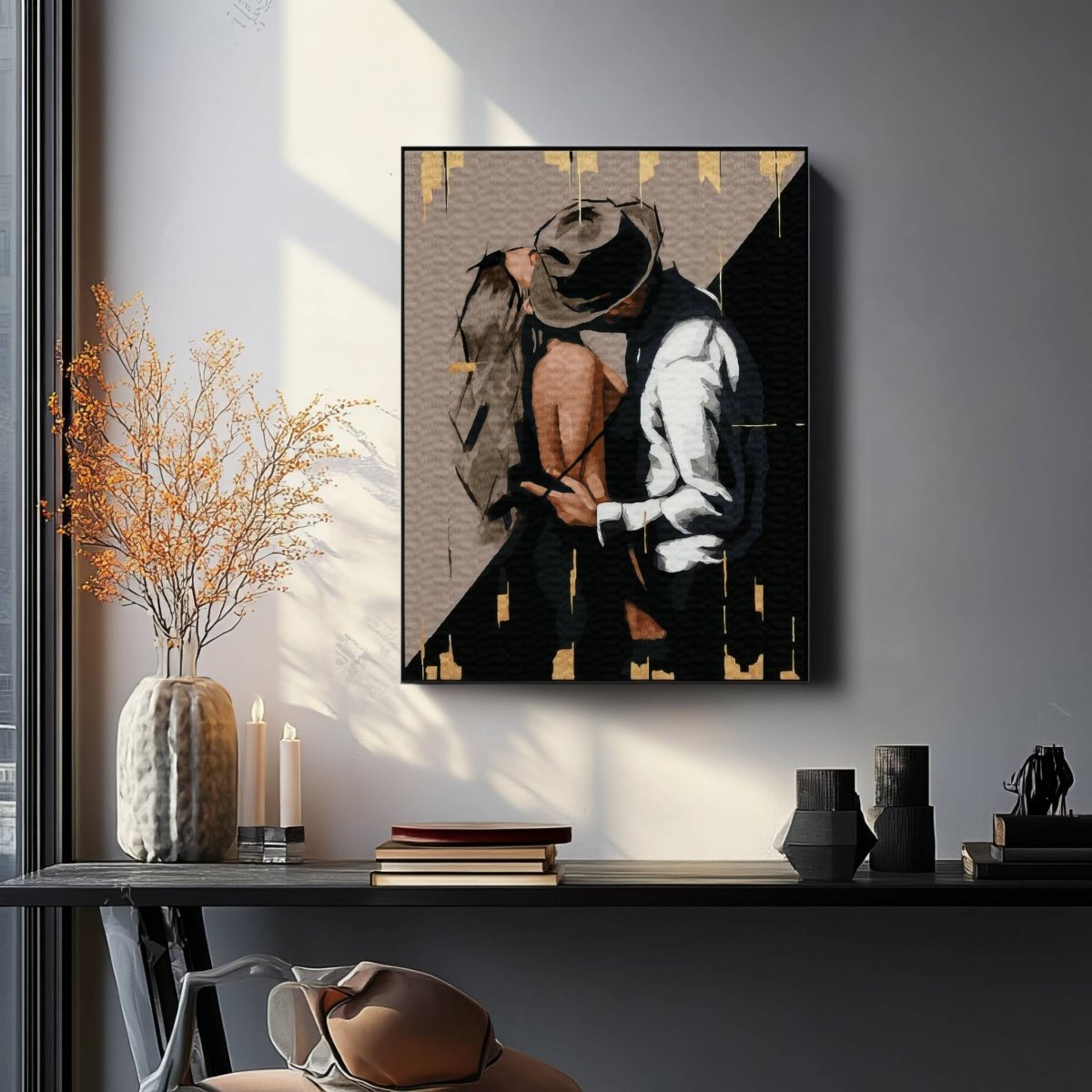 Malowanie Po Numerach Zestaw Sztuka Namiętności 40x50 Złota Farba