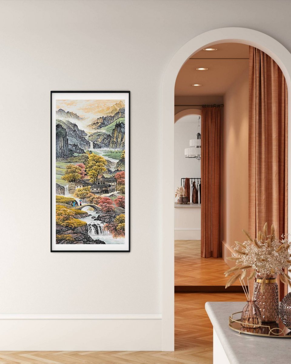 Haft Diamentowy Górski Wodospad 3 45x85 cm