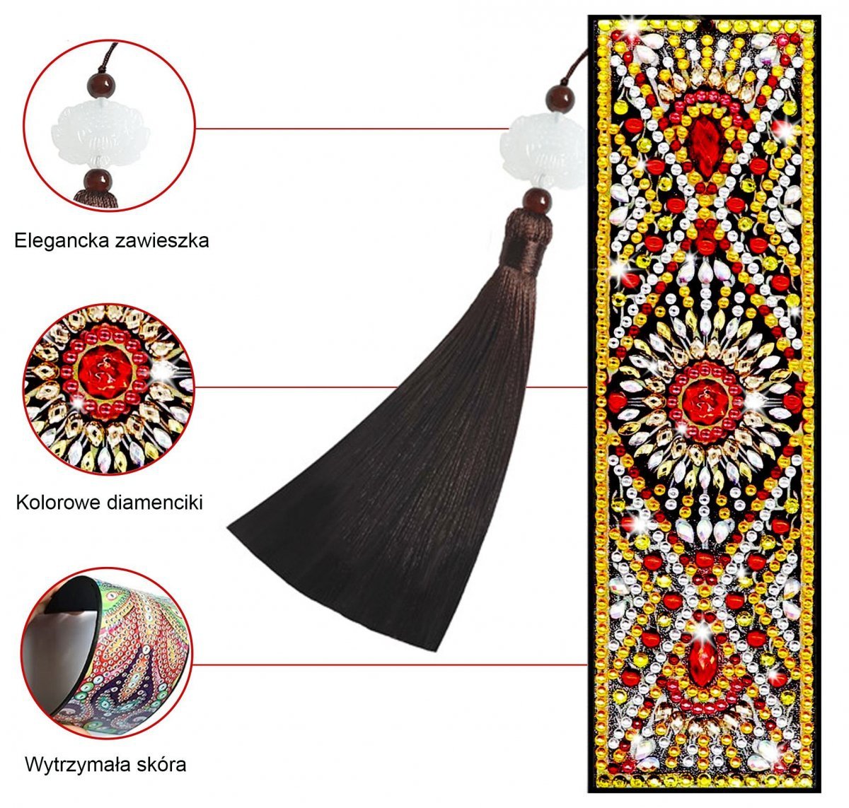 Haft Diamentowy Zakładka do książki - Ornament