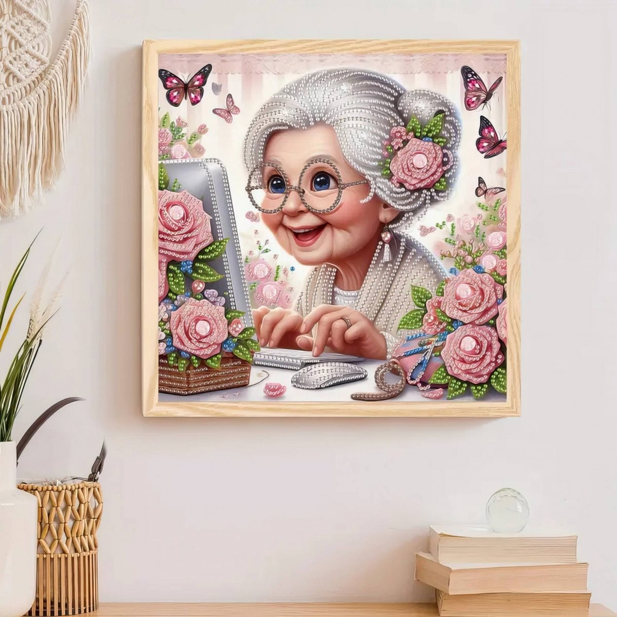 Haft Diamentowy Internetowa Babcia 30x30 cm