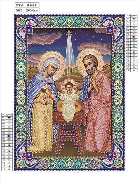 Haft Diamentowy Maleńki Jezus 30x40 cm