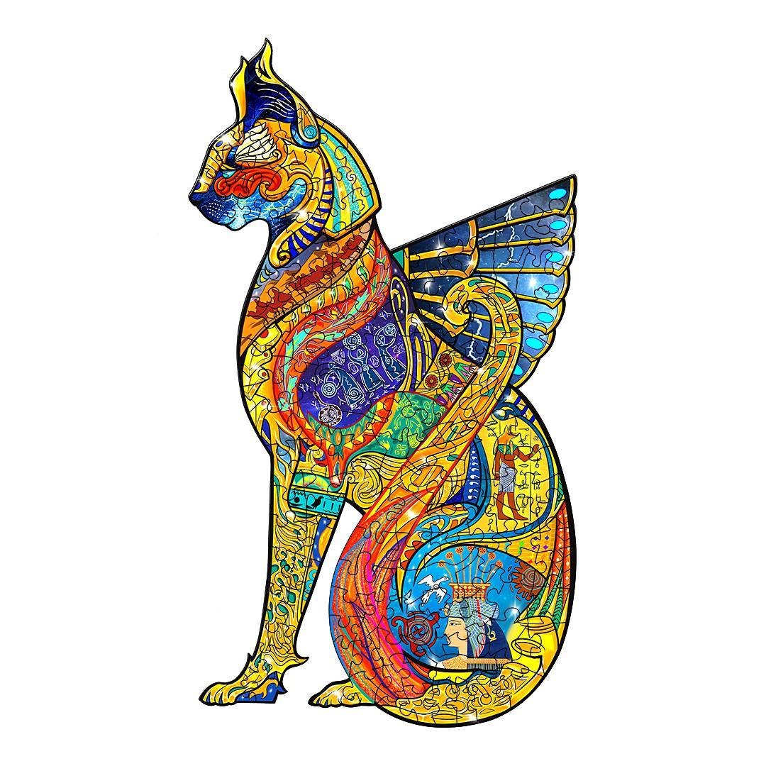 Puzzle Drewniane KOT FARAON S