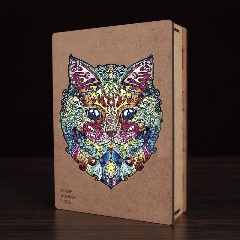 Puzzle Drewniane BAŚNIOWY KOT M