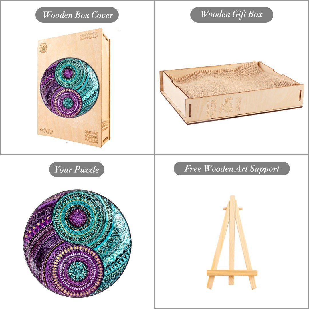 Puzzle Drewniane Mandala Yin Yang M