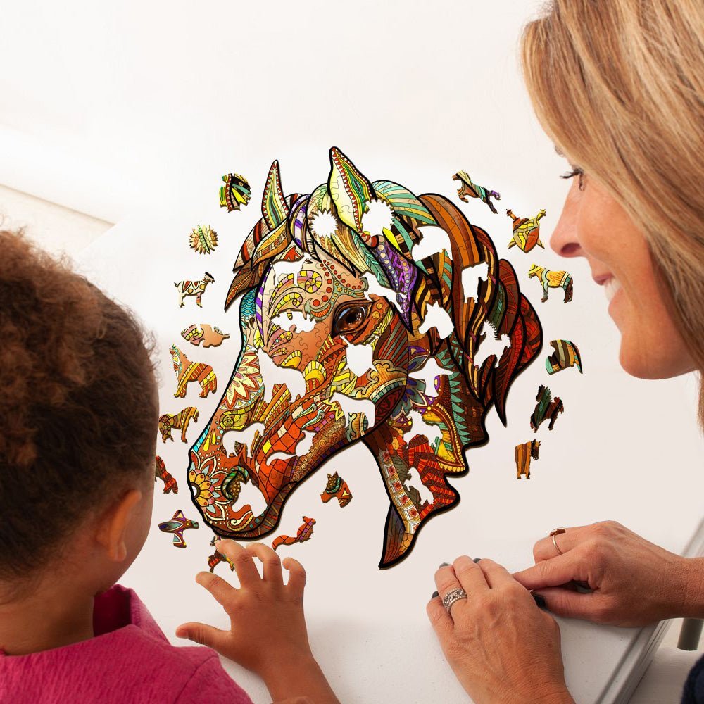 Puzzle Drewniane Baśniowy Koń S