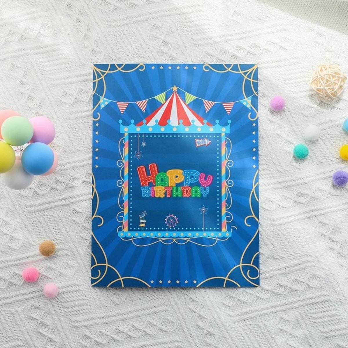 Kartka Pocztowa Okolicznościowa 3D Pop-up Urodziny - Cyrk