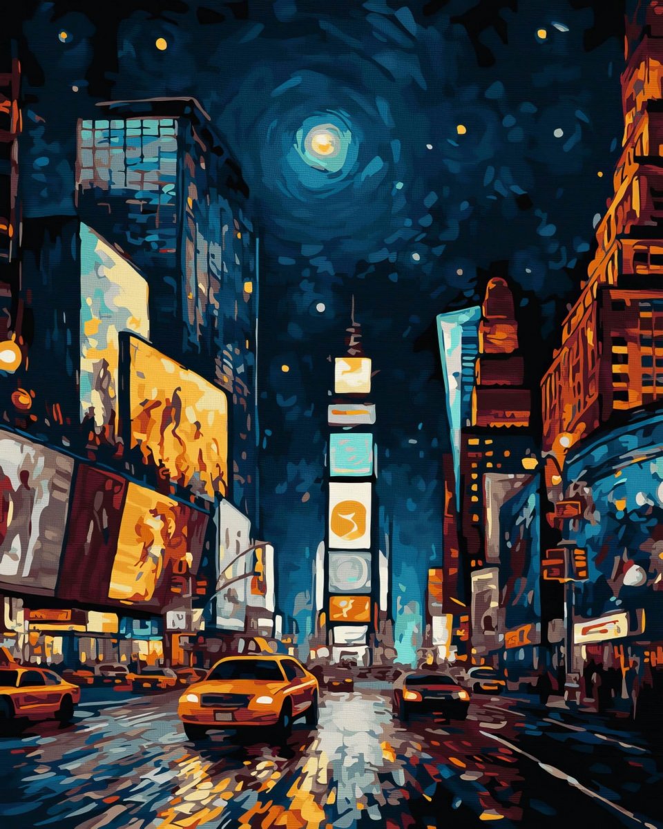 Malowanie Po Numerach Zestaw Time Square 40x50