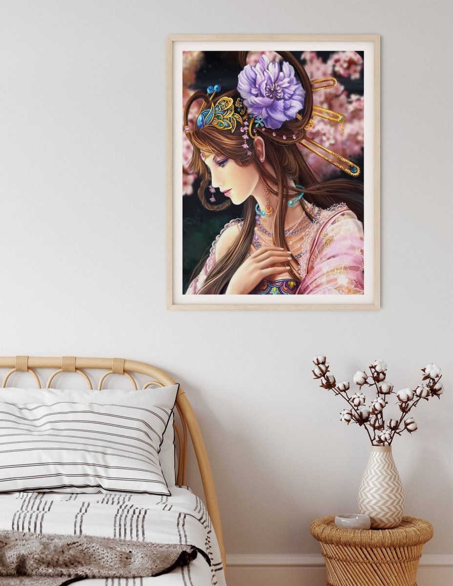Haft Diamentowy Japońska Kobieta 55x65 cm
