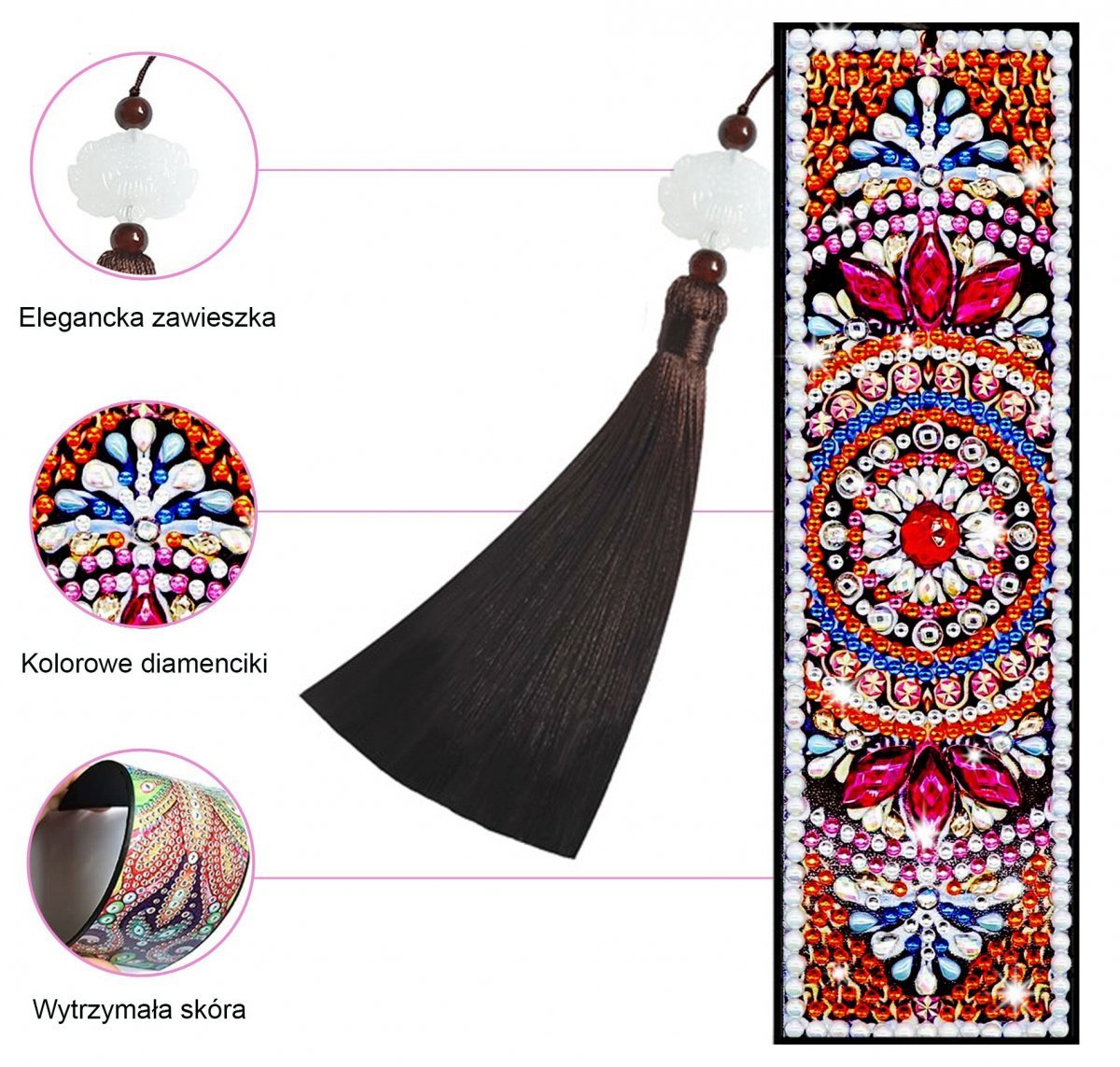 Haft Diamentowy Zakładka do książki - Mandala