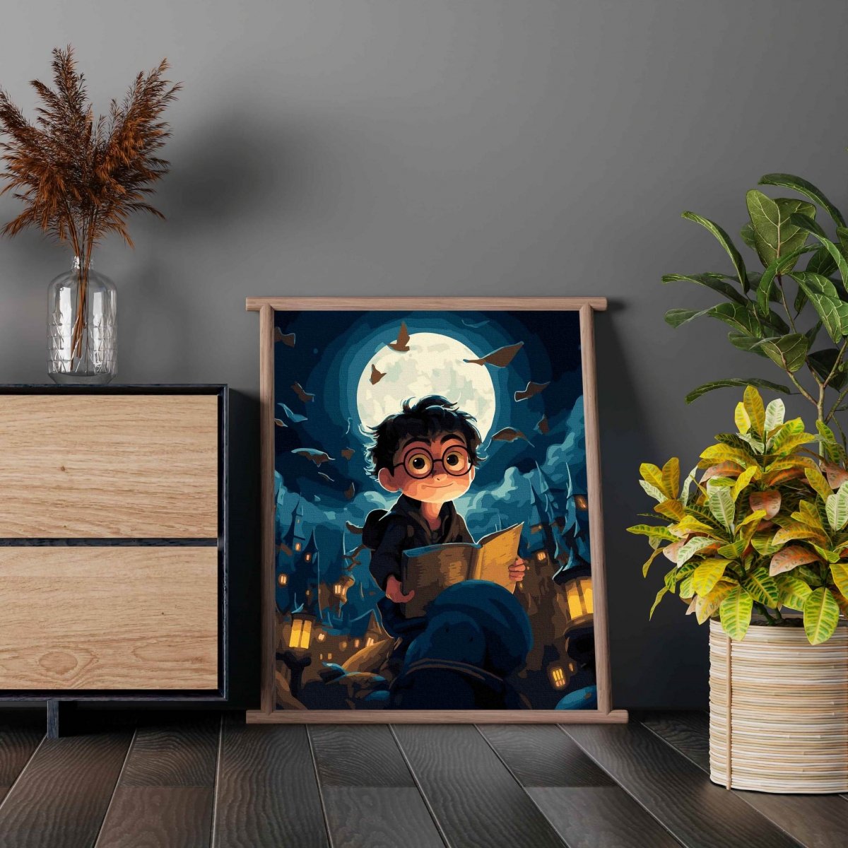 Malowanie Po Numerach Zestaw Harry Potter z Księgą Czarów 40x50
