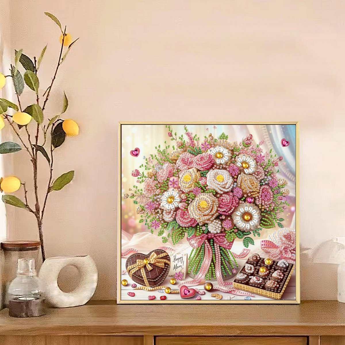 Haft Diamentowy Słodki Podarek 30x30 cm
