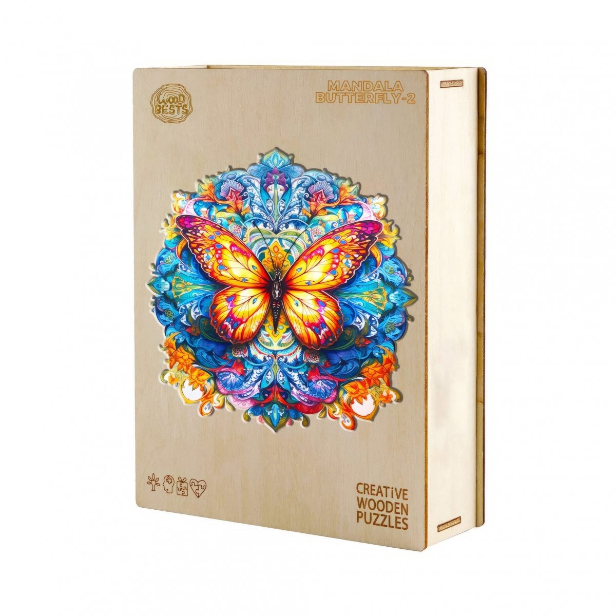 Puzzle Drewniane Mandala Motyli M
