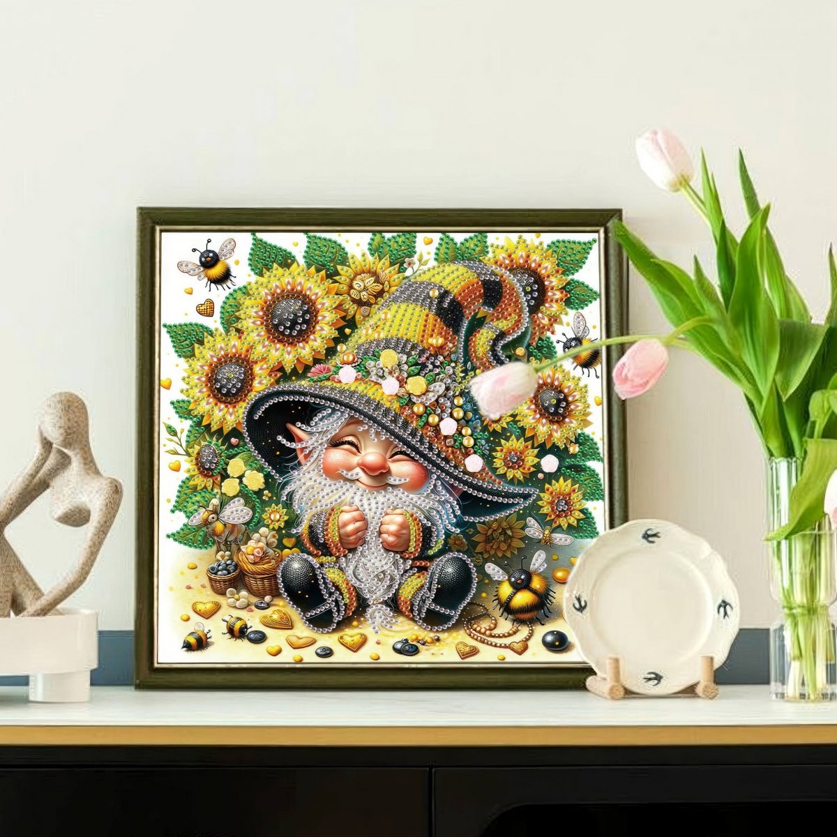 Haft Diamentowy Skrzat Ogrodnik 30x30 cm