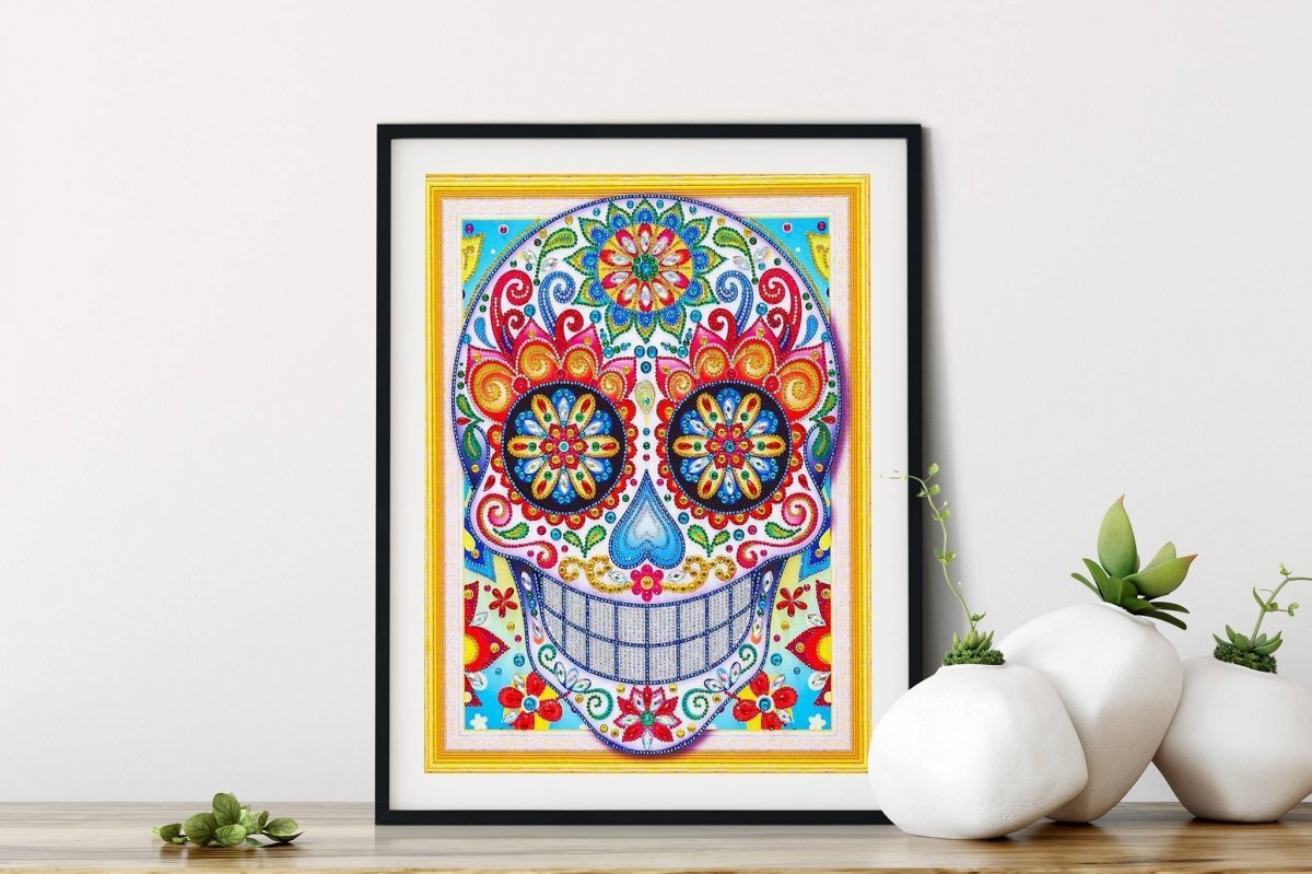 Haft Diamentowy Wesoła Czaszka 47x57 cm