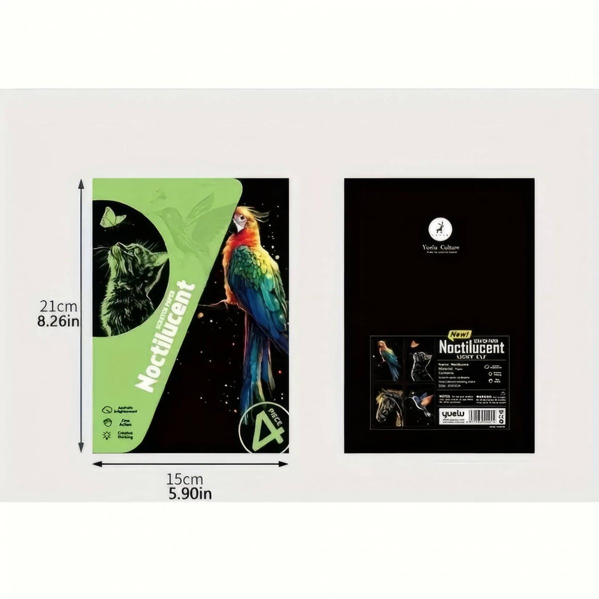 Świecąca w Ciemności Zdrapka Barwy Natury (4szt.) 20x14 cm