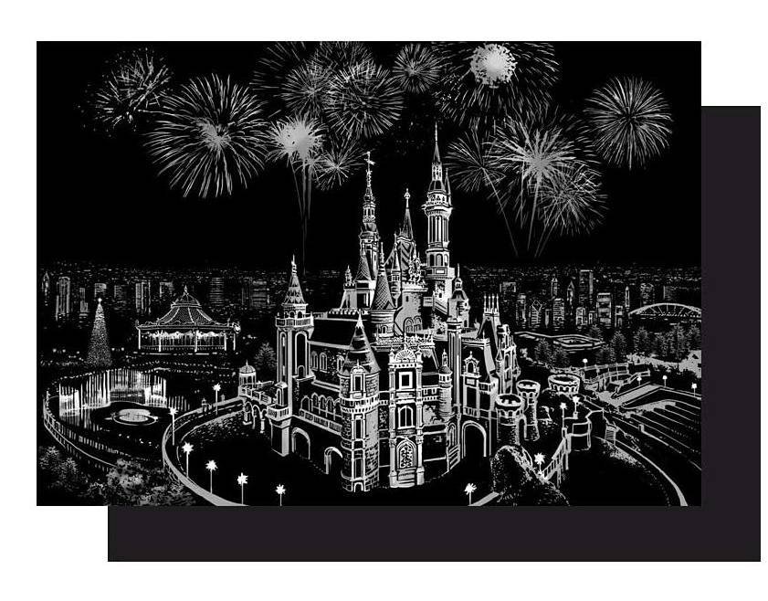 Magiczna Zdrapka Zamek Snów 40x28 cm 