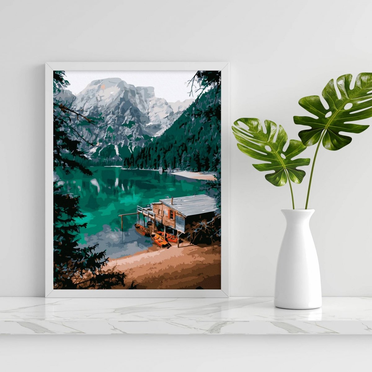 Malowanie Po Numerach Zestaw Jezioro Szmaragdowe 40x50