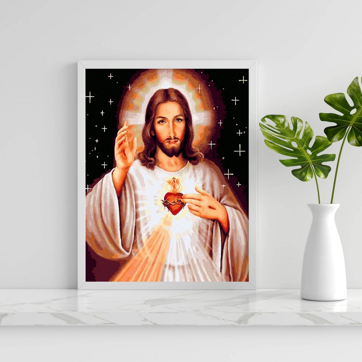 Malowanie Po Numerach Zestaw Serce Jezusa 40x50