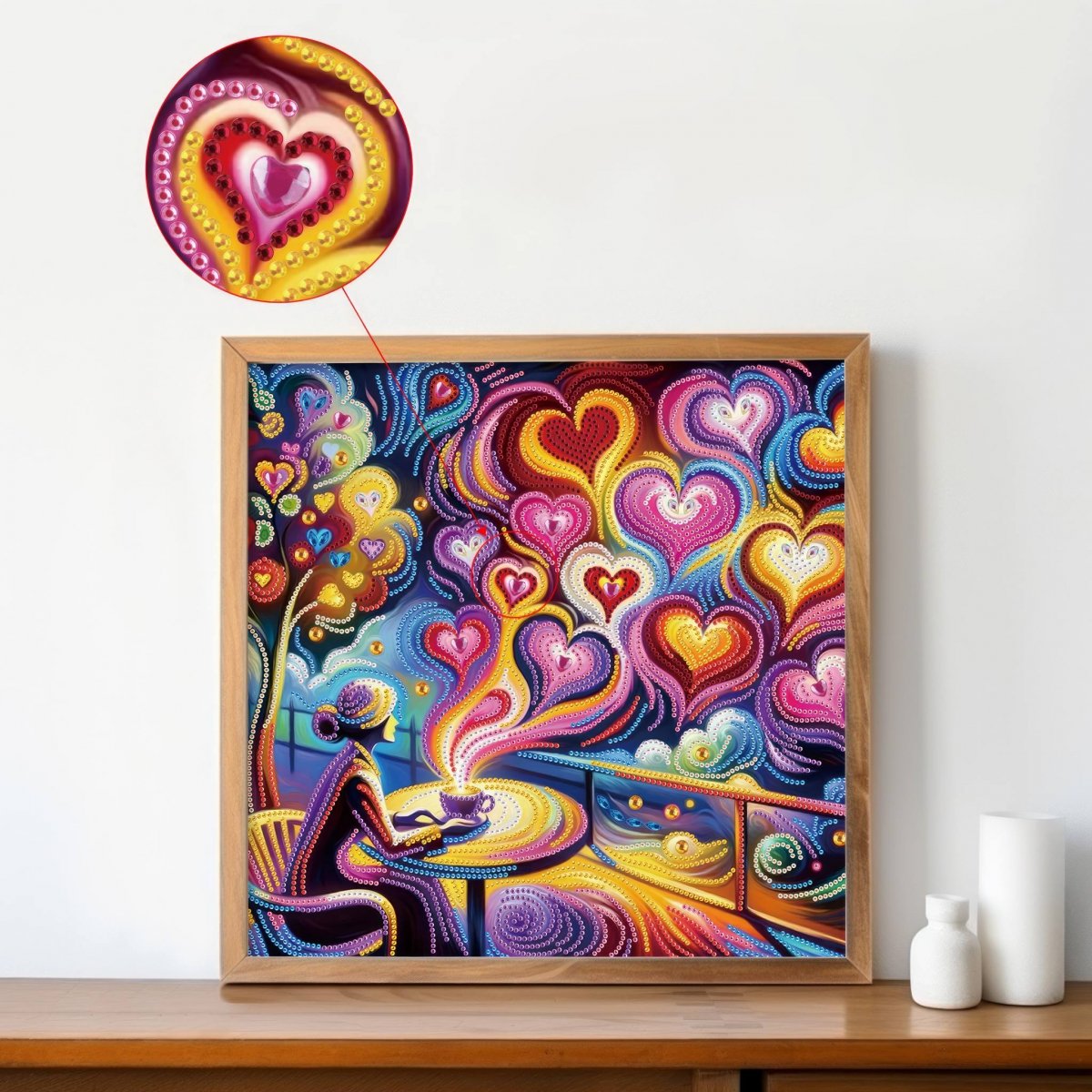 Haft Diamentowy Rozgrzewająca Miłość 40x40 cm