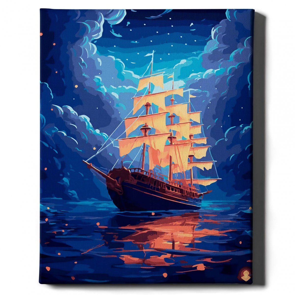 Malowanie Po Numerach Zestaw Magiczny Statek 40x50