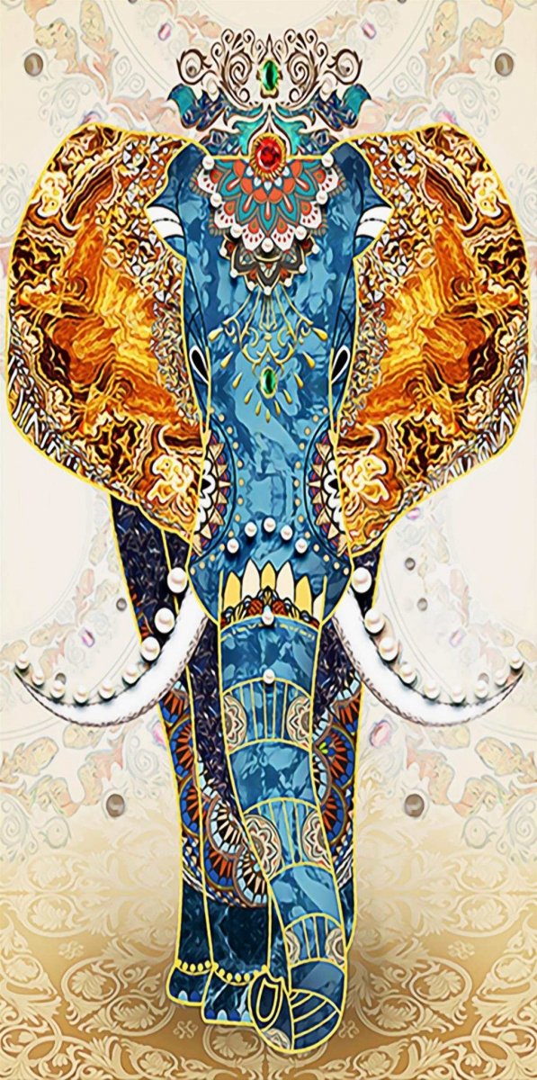 Haft Diamentowy Bajeczny Słoń 45x85 cm