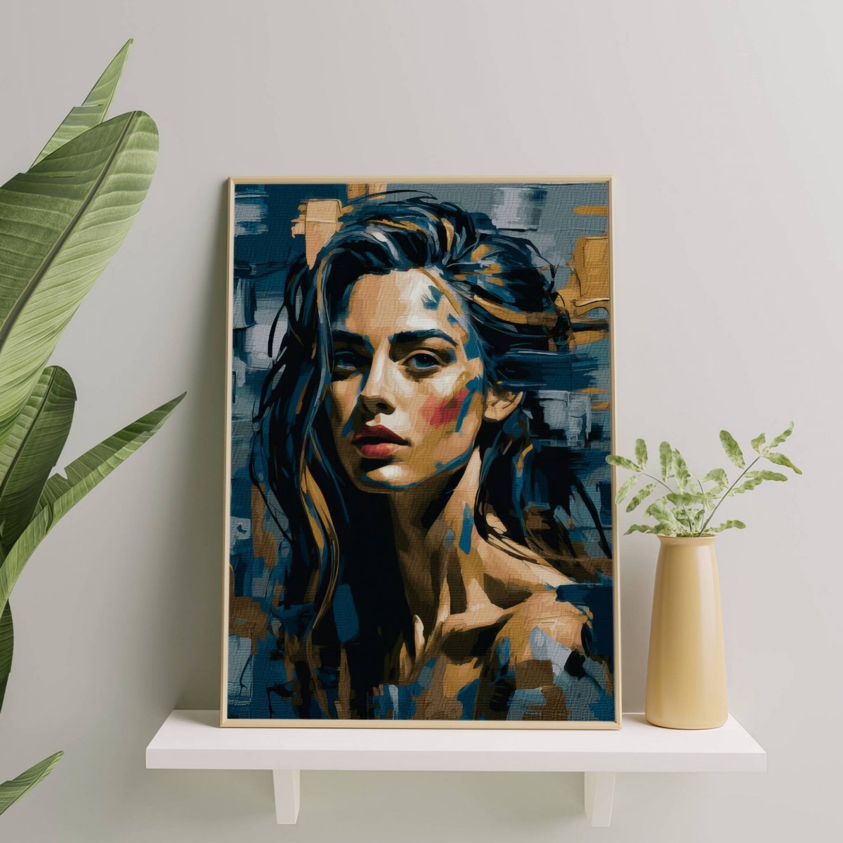 Malowanie Po Numerach Zestaw Siła Kobiety 40x50 Złota Farba