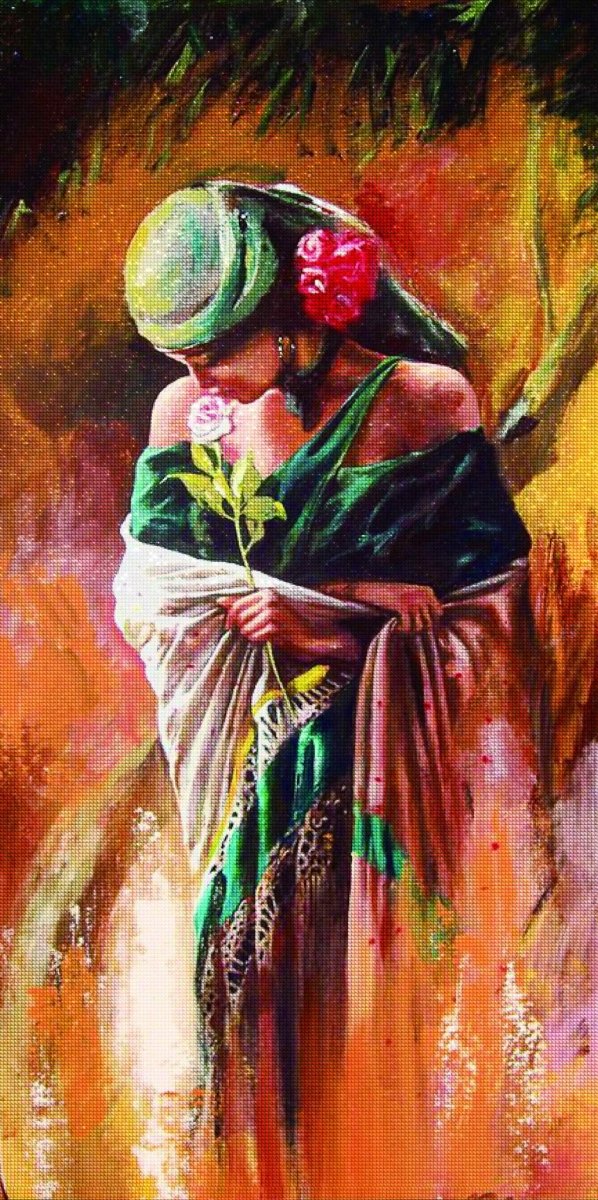 Haft Diamentowy Piękna Cyganka 45x85 cm