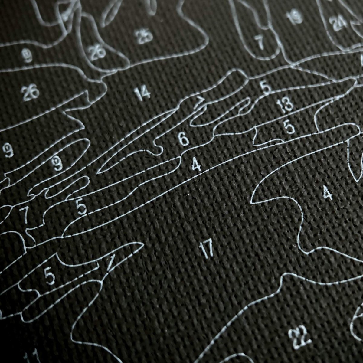 Malowanie Po Numerach Czarne Płótno Zestaw Kolorowy Bukiet 40x50