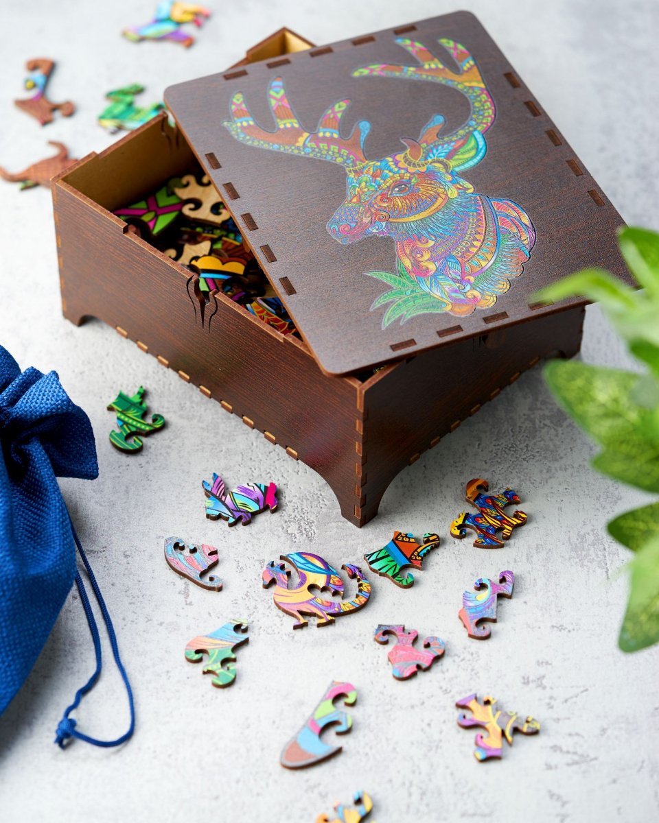 Puzzle Drewniane Baśniowy Jeleń L