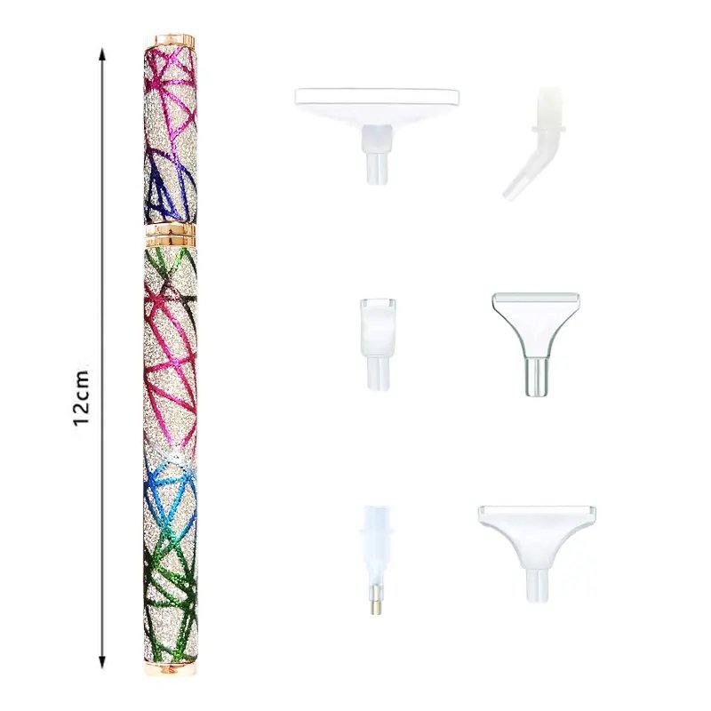 Aplikator do Haftu Diamentowego + 6 końcówek Glamour - Kolorowe Linie
