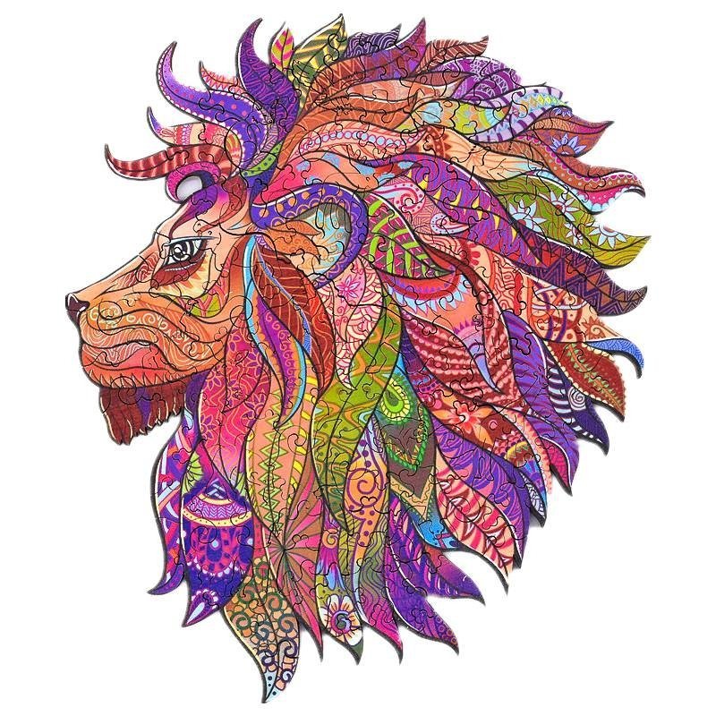 Puzzle Drewniane Królewski Lew A3