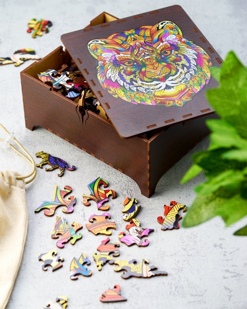 Puzzle Drewniane Baśniowy Tygrys L