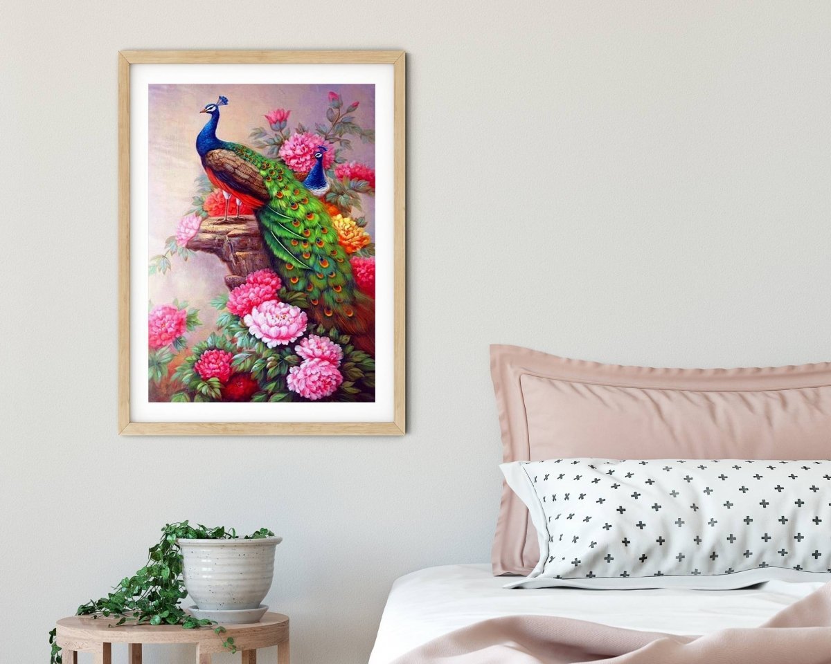 Haft Diamentowy Baśniowe Pawie 40x50 cm