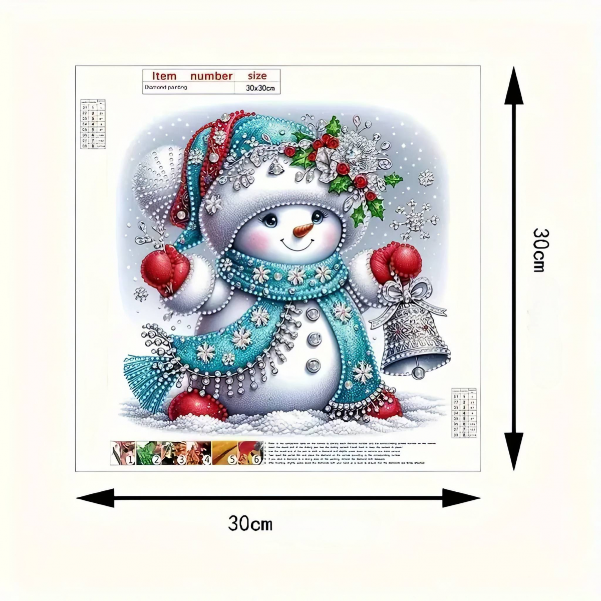 Haft Diamentowy Zimowy Przyjaciel 30x30 cm