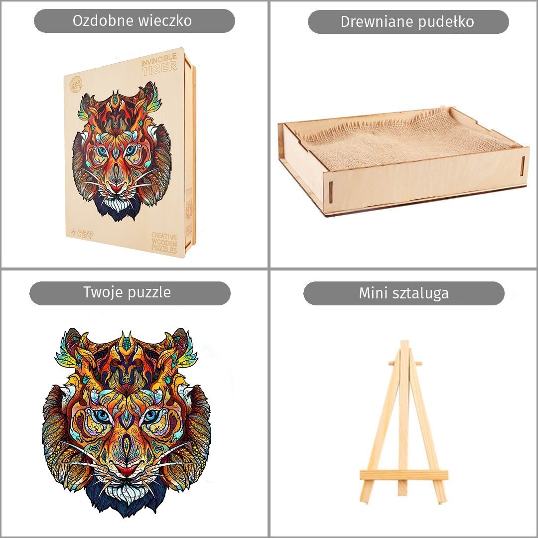 Puzzle Drewniane NIEZWYCIĘŻONY TYGRYS M