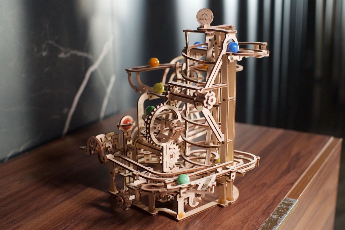 Puzzle 3D Drewniane Marble Run Wciągnik Spiralny uGEARS