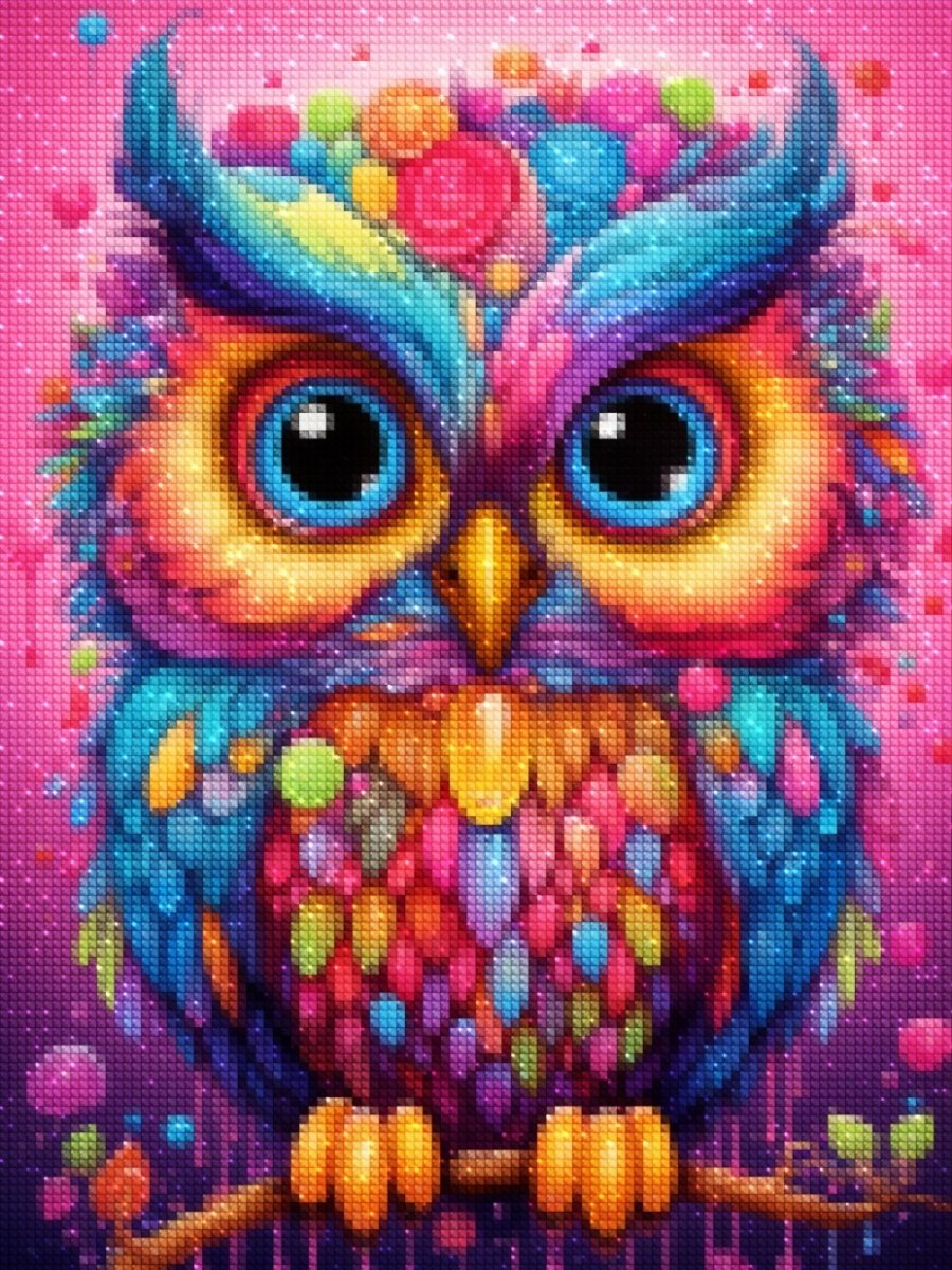 Haft Diamentowy Sowa Słodkości 30x40 cm