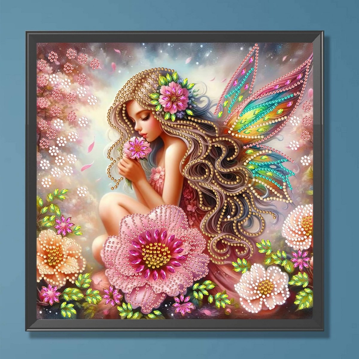 Haft Diamentowy Kwietna Wróżka 30x30 cm