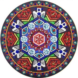 Haft Diamentowy Geometryczna Mandala 30x30 cm