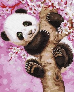 Malowanie Po Numerach Zestaw Śliczna Panda 40x50