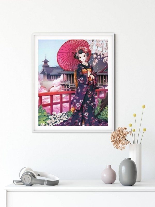 Haft Diamentowy Japońska Kobieta 2 45x55