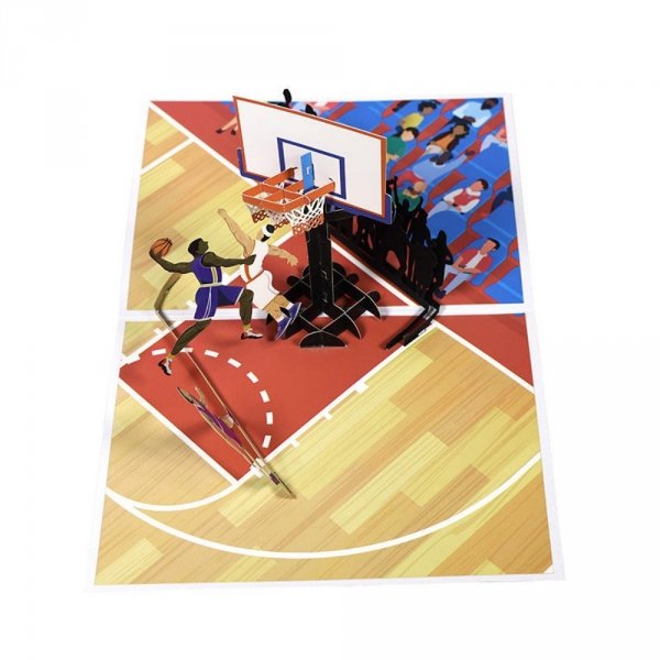 Kartka Pocztowa Okolicznościowa 3D Pop-up Sport - Koszykówka 2